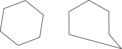 two hexagon examples