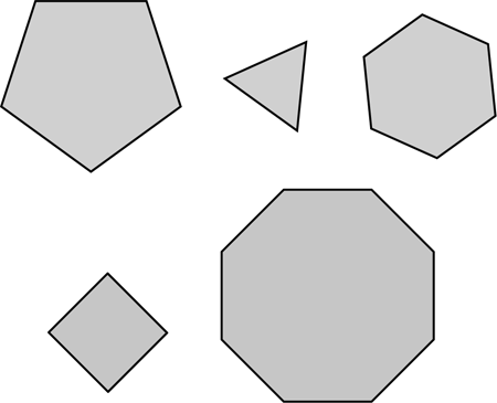 examples of regular shapes